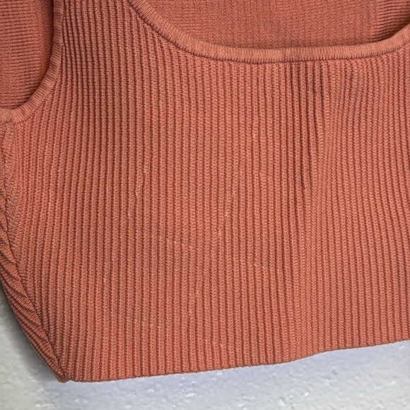 Aritzia Babaton Pink Sculpt Knit Square Neck Crop Tank Top - Picture 6 of 6